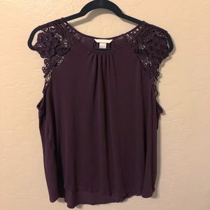 H&M Purple Lace Top